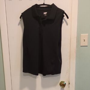 Lands' End Women's Black Sleeveless Top
